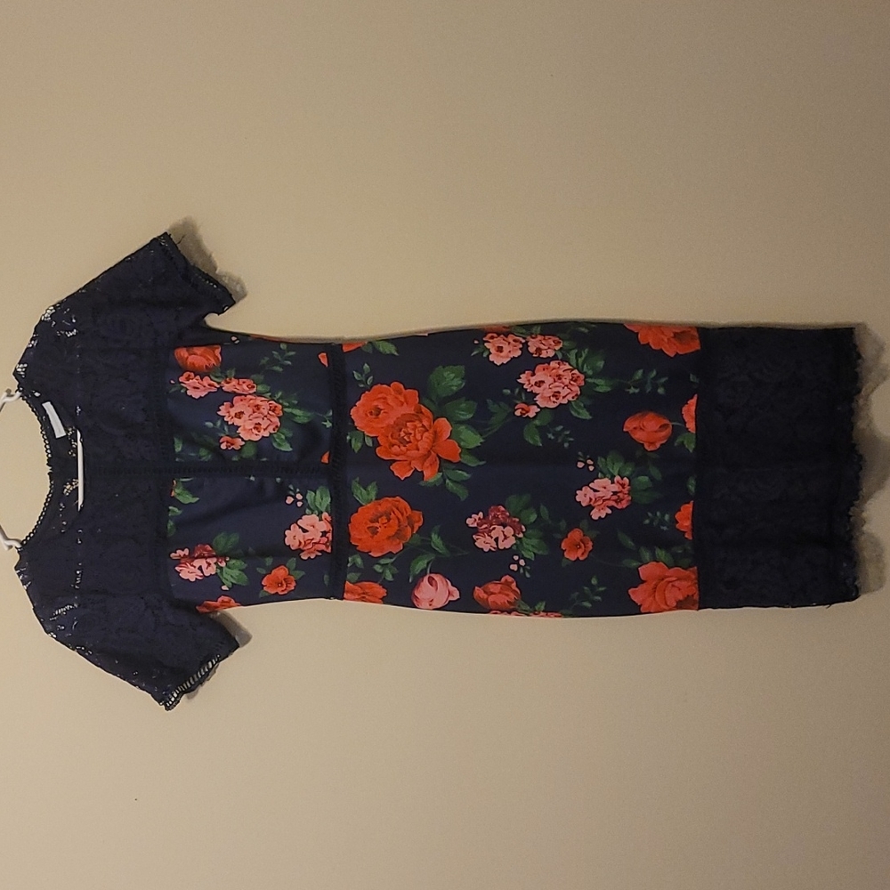 New York & Company Floral Sheath Dress Size XS